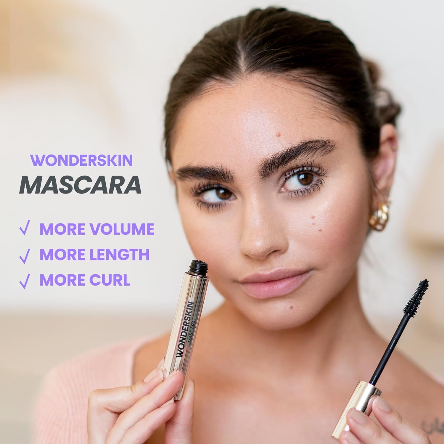 Mascara - Black Mascara for Volume, Length, and Curl - Lengthening, Volumizing & Smudge Proof Lash Makeup
